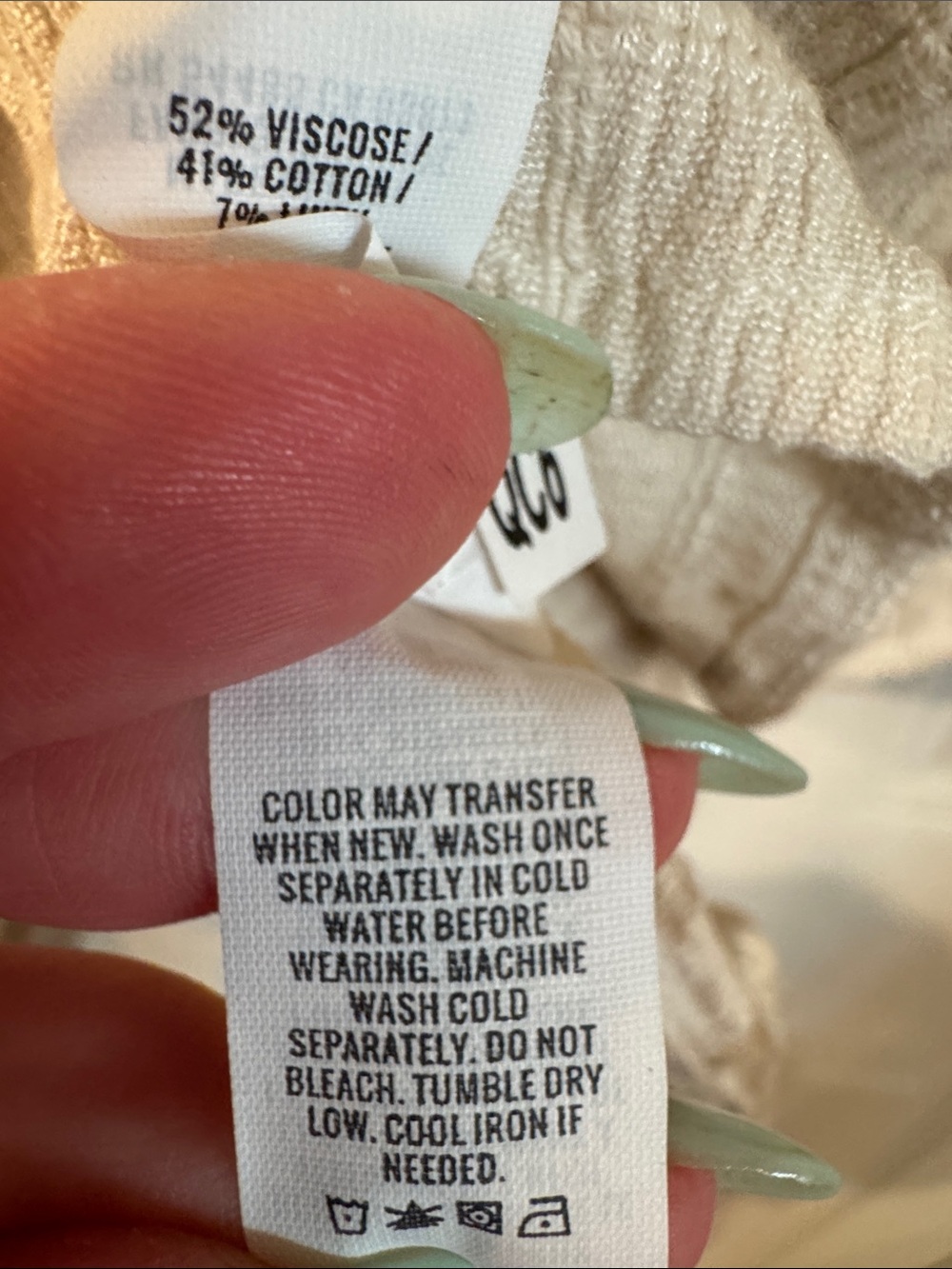 aerie Cream and Brown Tie-Dye Crochet-Trim Tank - Picture 12 of 12